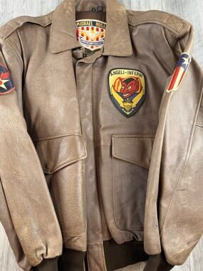 Rare Vintage Michael Hoban American Classics Leather Flight Bomber Jacket Large
